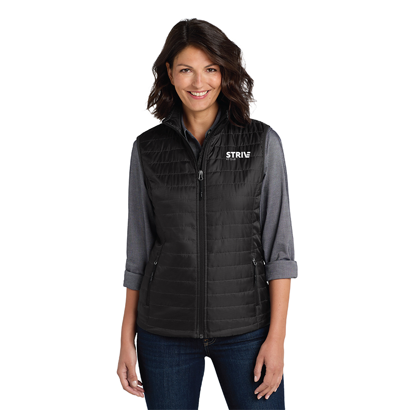 Strive – Puffy Vest – L851 – Deep Black – Left Chest